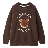 【 gelato pique 】PMNT264086 HOMMEﾍﾞﾋﾞﾓｺｱﾆﾏﾙﾌﾞﾚｯﾄﾞｼﾞｬｶﾞｰﾄﾞﾌﾟﾙｵｰﾊﾞｰ BRW (size M)