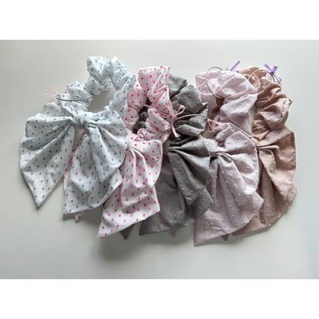 【mc】　Dobby ribbon scrunchie mini