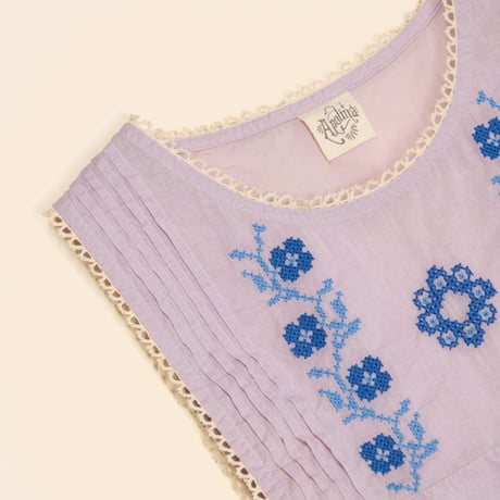 【 Apolina 】 ZINA STRUCTURED ORGANDIE VEST - VIOLET CREME