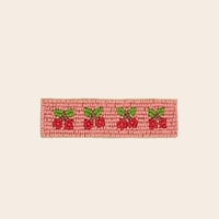 【Emile et Ida】 Barrette Dachshund Pink pearl cherries