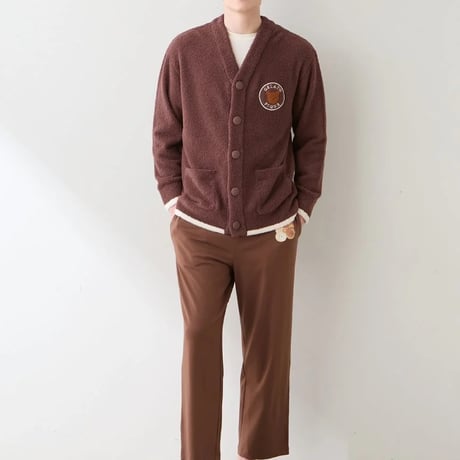 【 gelato pique 】PMNT264085 HOMMEﾍﾞﾋﾞ ｱﾆﾏﾙﾌﾞﾚｯﾄﾞｶｰﾃﾞ&ｽｶｰﾌ BRW (size M)