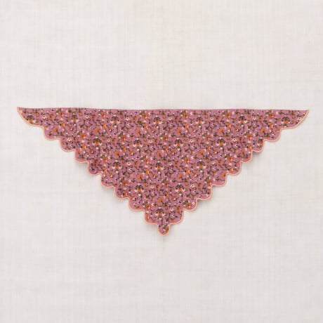 【Misha&Puff】EMBROIDERED SCALLOP SCARF (ANTIQUE ROSE)
