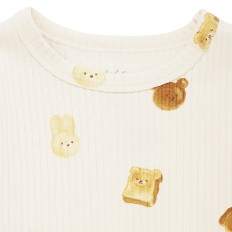【 gelato pique 】PKCT264476 KIDSｱﾆﾏﾙﾌﾞﾚｯﾄﾞ柄ﾛﾝｸﾞTｼｬﾂ CRM (size 90-110)