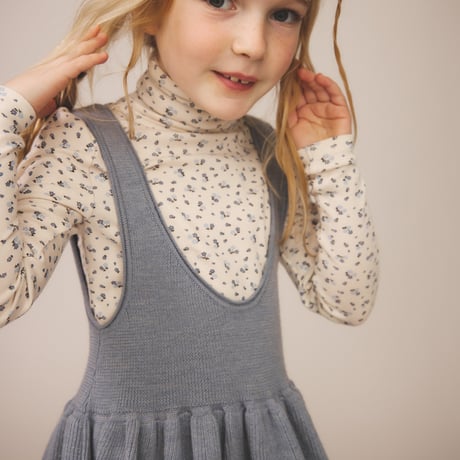 入荷後発送ご予約商品【 SOOR PLOOM 】SNAP TURTLENECK, CALICO PRINT, POWDER