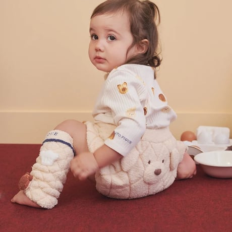 【 gelato pique 】PBGS264537 BABYｴｱﾓｺﾒﾛﾝﾊﾟﾝﾚｯｸﾞｳｫｰﾏｰ CRM
