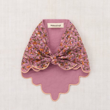 【Misha&Puff】EMBROIDERED SCALLOP SCARF (ANTIQUE ROSE)