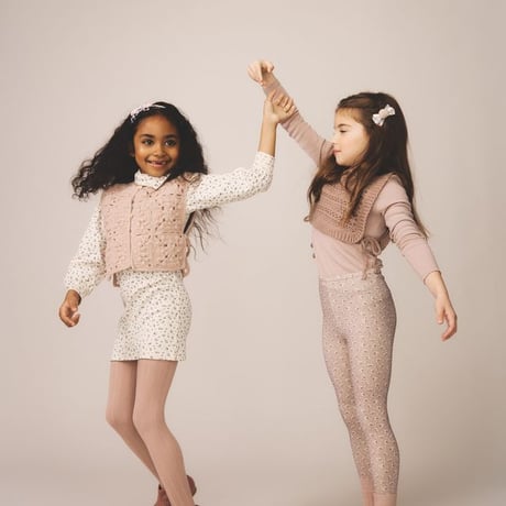 【 SOOR PLOOM 】POINTELLE RIB TIGHTS, ROSE SMOKE