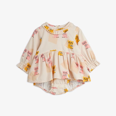 【 MINI RODINI 】Kittens aop ls body - Multi
