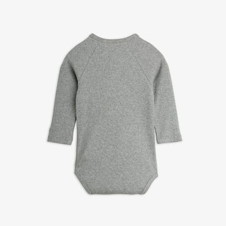 【 MINI RODINI 】Rabbit application ls body - Grey Melange