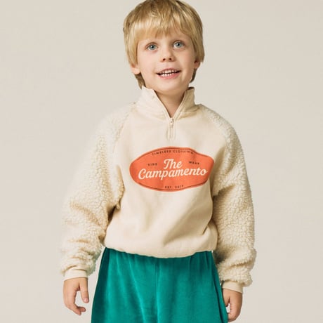 【The Campamento】 The Campamento Teddy Sweatshirt - Ecru