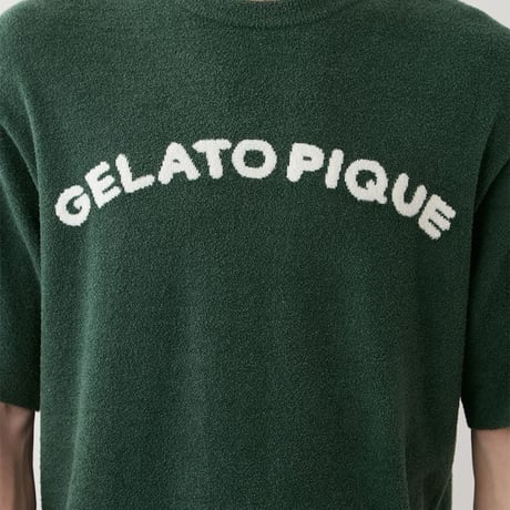 【 gelato pique 】 PMNT264018 ｽﾑｰｽﾞｨliteｶｼﾞｭｱﾙﾛｺﾞｼﾞｬｶﾞｰﾄﾞﾌﾟﾙｵｰﾊﾞｰ&ﾊｰﾌﾊﾟﾝﾂｾｯﾄ NVY（size L）