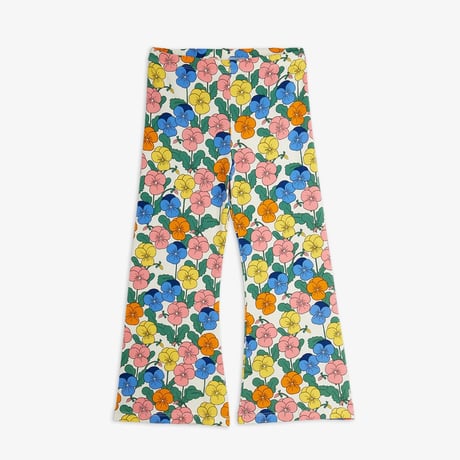 【 MINI RODINI 】Violas aop flared trousers - Multi