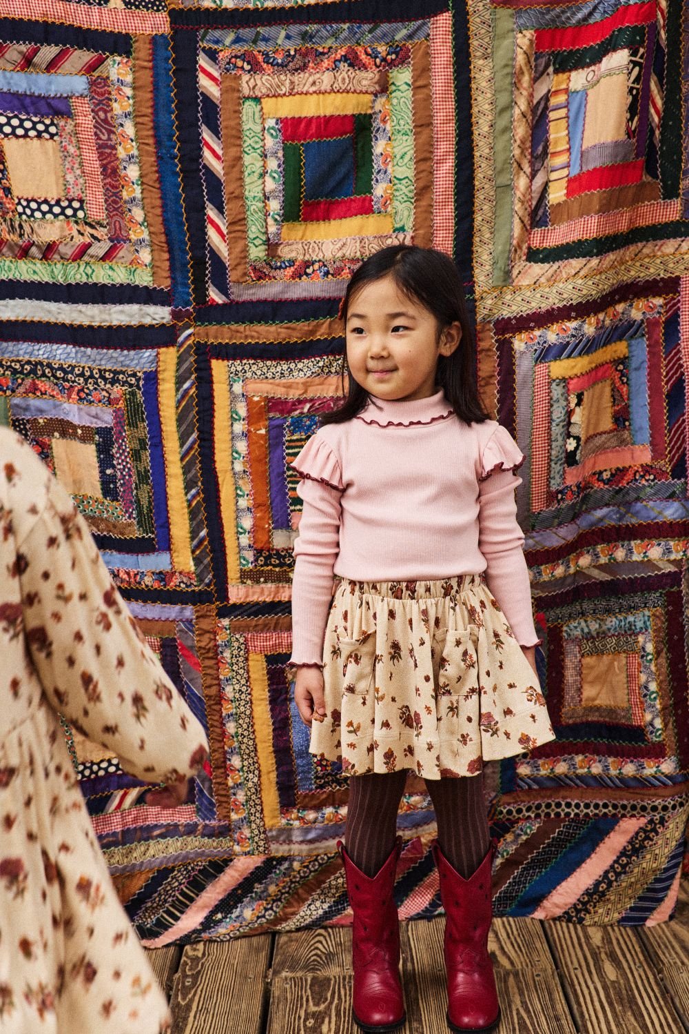 Misha&Puff】 CIRCLE SKIRT (STRING/ANTIQUE ROSE