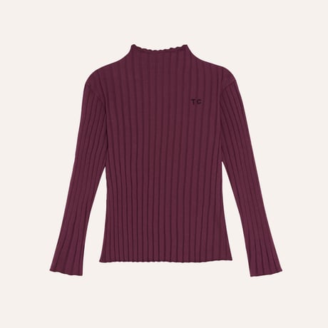 【The Campamento】 Burgundy Rib Tshirt - Burgundy