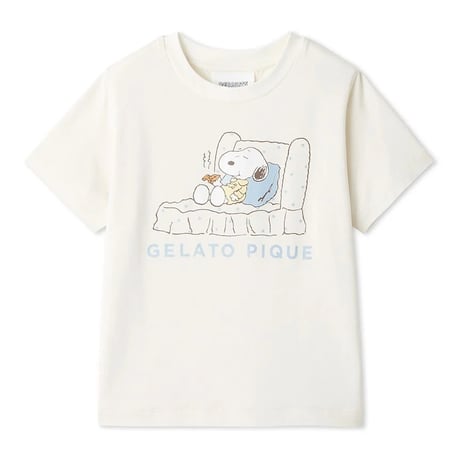【 gelato pique 】 PKCT262490 【PEANUTS】KIDSﾜﾝﾎﾟｲﾝﾄT CRM（size 90-100）