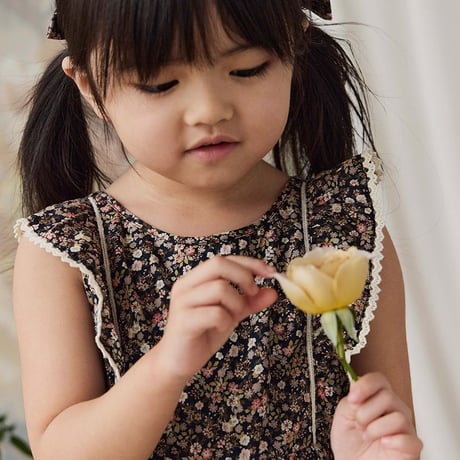 【 Jamie kay 】JKFO264139 ｺｯﾄﾝ花柄ﾜﾝﾋﾟｰｽLuca Floral BRW（size 80,90,100,110,120）