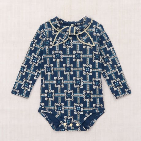 【Misha&Puff】BABY SCOUT ONESIE (MOONLIGHT RAILROAD FLORAL)