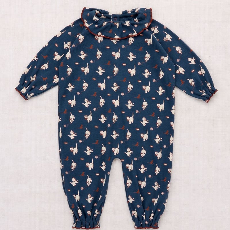 m*i様 misha&puff Pierrot Onesie Cat&Mouse Misha&Puff】BABY PIERROT ONESIE (MOONLIGHT CAT & MOUSE) | MIK & CO