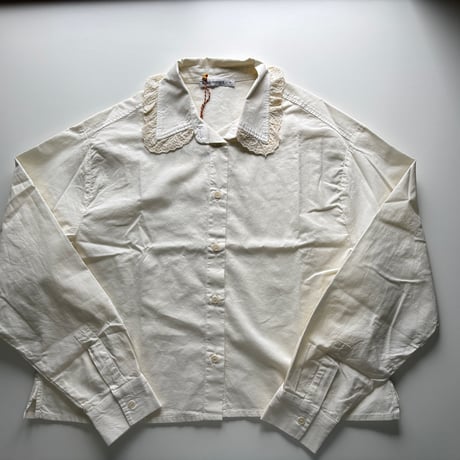 【BOBO CHOSES ADULT 】Lace ending poplin shirt　M ,L