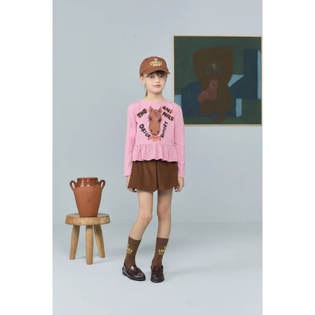 【The Animals Observatory】 PINK SCAMPER LONG SLEEVE T-SHIRT