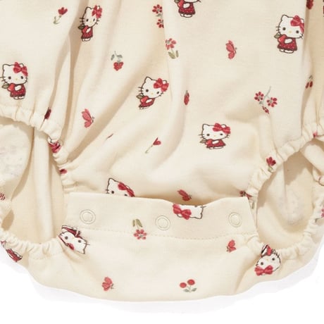 【 Jamie kay × HELLO KITTY 】JBCO264910 OC総柄プリントロンパース PNK（size 70, 80）
