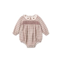 【Quincy Mae】CALLIE ROMPER CHRISTMAS PLAID