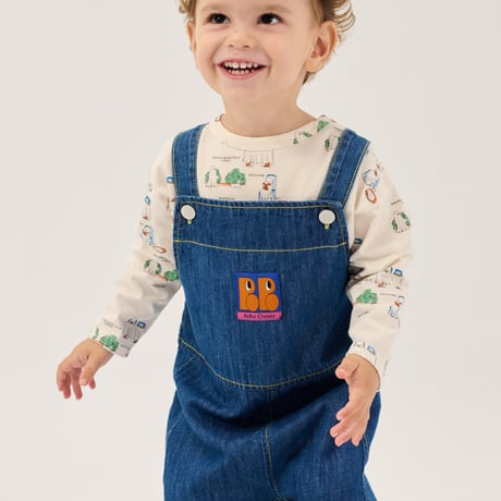 【BOBO CHOSES】Booo Bo Choses Tag denim overall