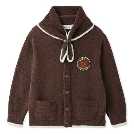 【 gelato pique 】PMNT264085 HOMMEﾍﾞﾋﾞ ｱﾆﾏﾙﾌﾞﾚｯﾄﾞｶｰﾃﾞ&ｽｶｰﾌ BRW (size M)