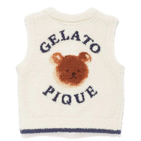 【 gelato pique 】PKNT264446 KIDSｱﾆﾏﾙﾌﾞﾚｯﾄﾞJQDﾍﾞｽﾄ CRM (size 90,110)