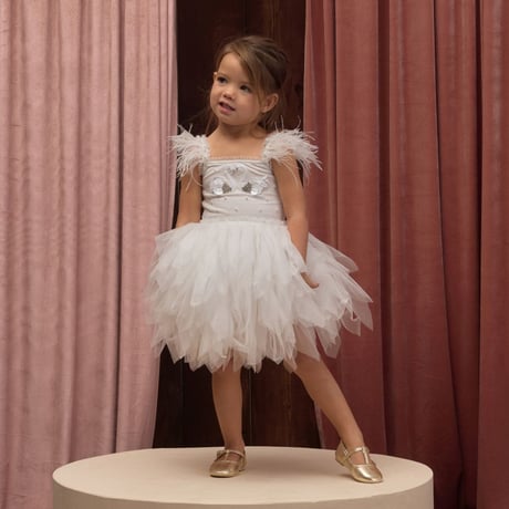 【 NORALEE 】MAGIQUE DRESS WHITE（4Y,6Y,8Y,10Y）