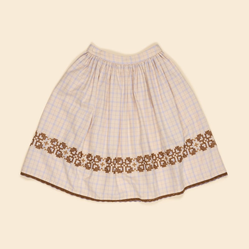 Apolina 】 WENDY MIDI SKIRT - CAMP CHECK | MIK