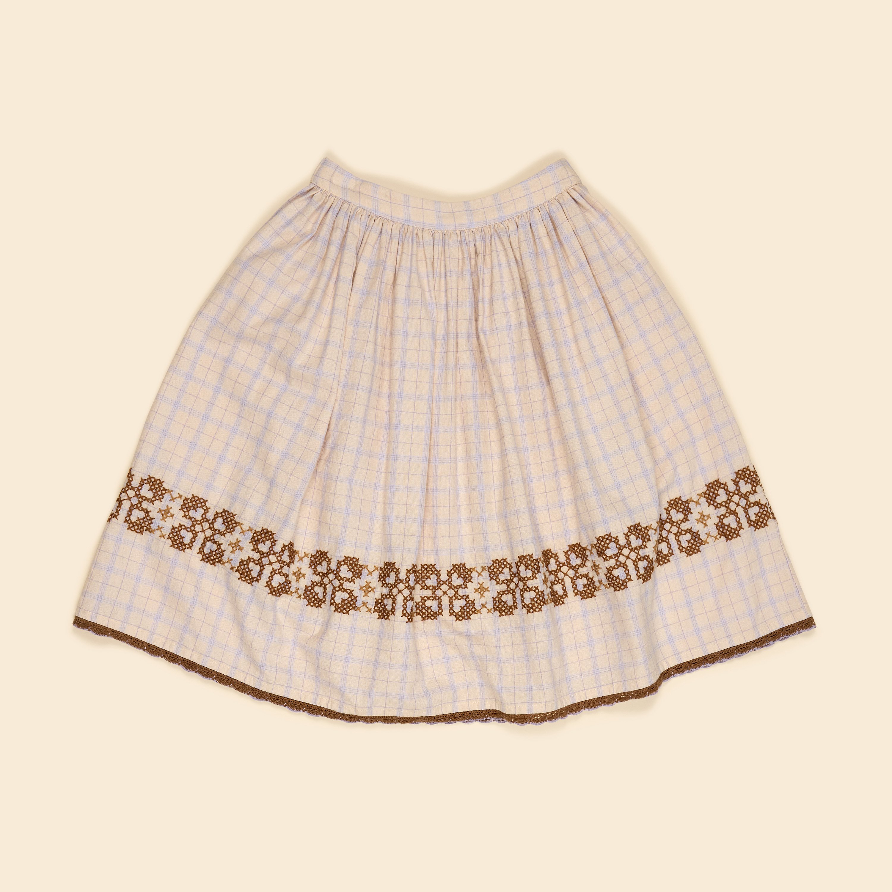 Apolina 】 WENDY MIDI SKIRT - CAMP CHECK | MIK