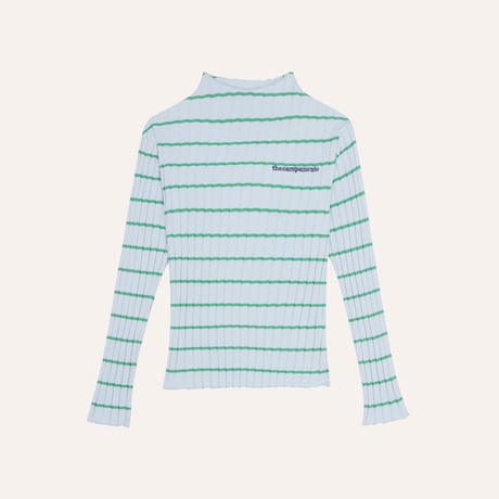 【The Campamento】 Light Blue Stripes Tshirt - Light Blue