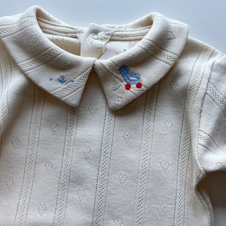 【Bebe Organic】Bebe Duckling Colalr Overall - Natural (3m,6m)