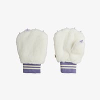 【 MINI RODINI 】Faux fur mittens - Off-white