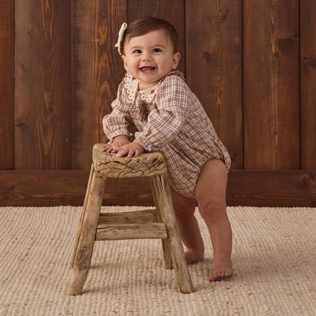 【Quincy Mae】CALLIE ROMPER CHRISTMAS PLAID