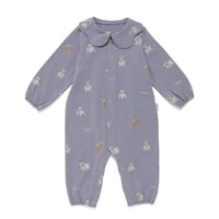 【 gelato pique 】 PBCO264426 BABYおやすみｱﾆﾏﾙ柄ﾛﾝﾊﾟｰｽ NVY（size 70, 80）