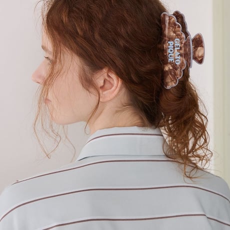 【 gelato pique 】PWGA264608 ﾊﾞｲｶﾗｰﾛｺﾞﾍｱｸﾘｯﾌﾟIVR