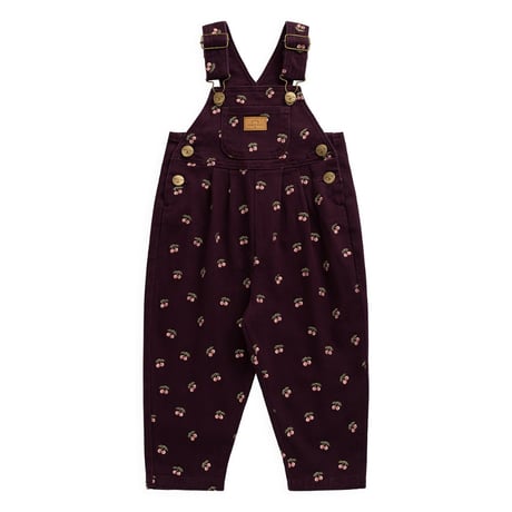【 Jamie kay 】JKFO264063 ﾁｪﾘｰ刺繍ｵｰﾊﾞｰｵｰﾙCherry WINE（size 90,100,110,120）