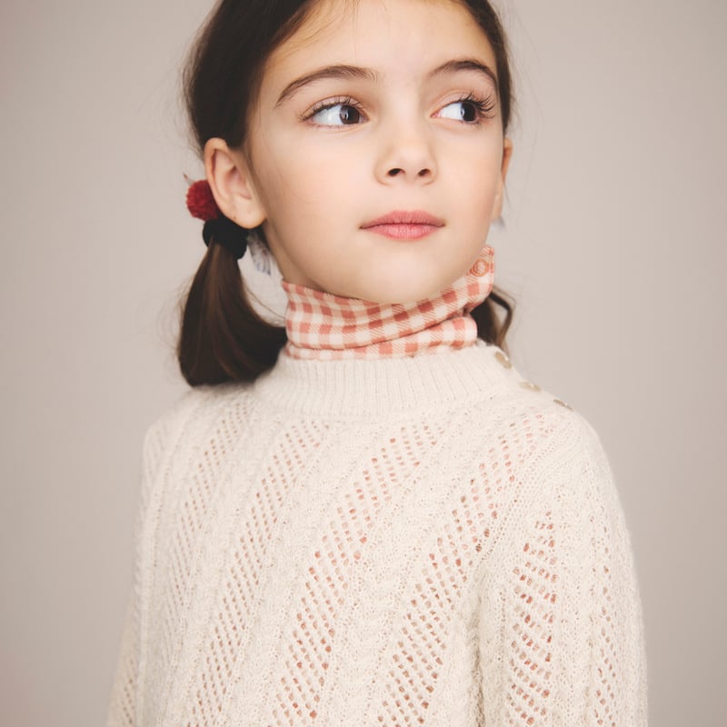 入荷後発送ご予約商品【 SOOR PLOOM 】POUF TURTLENECK, GINGHA