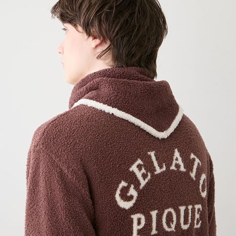 【 gelato pique 】PMNT264085 HOMMEﾍﾞﾋﾞ ｱﾆﾏﾙﾌﾞﾚｯﾄﾞｶｰﾃﾞ&ｽｶｰﾌ BRW (size M)