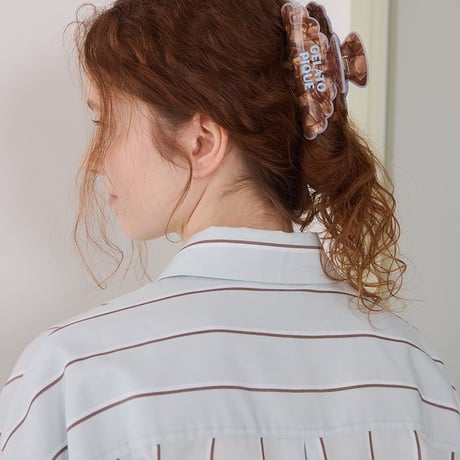 【 gelato pique 】PWGA264608 ﾊﾞｲｶﾗｰﾛｺﾞﾍｱｸﾘｯﾌﾟBRW