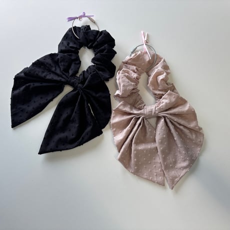 【mc】　Dobby ribbon scrunchie mini
