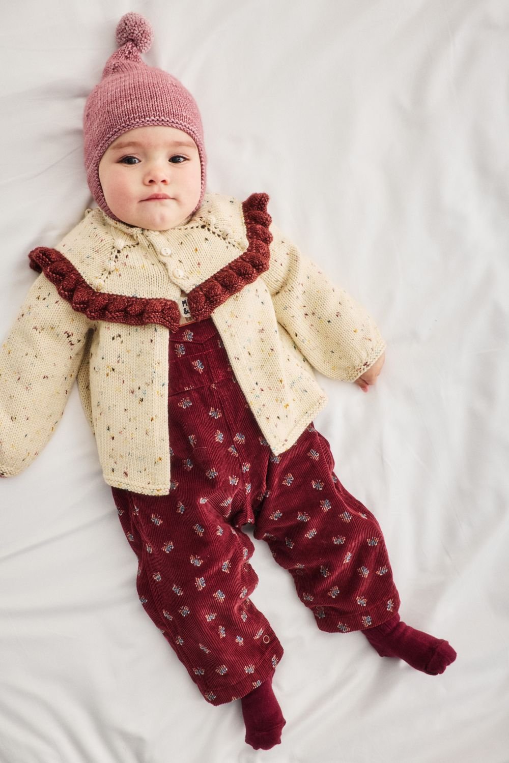 Misha&Puff】BABY POINTY PEAK HAT (ANTIQUE ROSE)