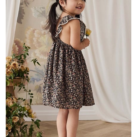 【 Jamie kay 】JKFO264139 ｺｯﾄﾝ花柄ﾜﾝﾋﾟｰｽLuca Floral BRW（size 80,90,100,110,120）