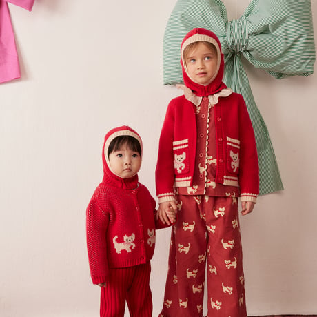 【hello Simone】Pinguin hood Kitty Cherry（ Kids S）