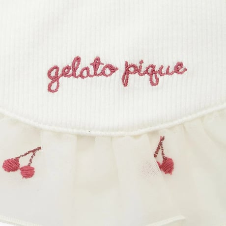 【 gelato pique 】PBGG264442BABYﾁｪﾘｰ柄ﾁｭｰﾙｽﾀｲ IVR