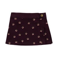 【 Jamie kay 】JKFS264061 ﾁｪﾘｰ刺繍ｽｶｰﾄCherry Fig WINE（size 90,100,110,120）