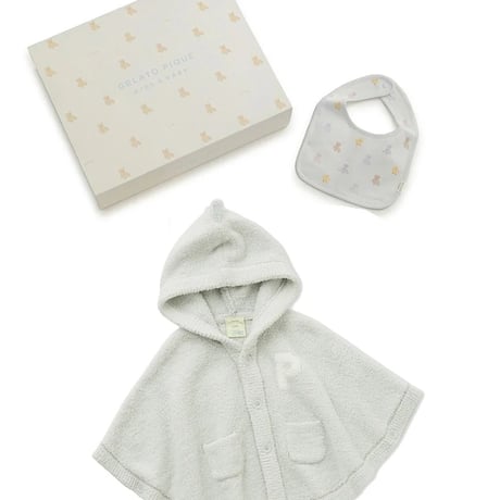 【 gelato pique 】PBGG259068 BABYﾍﾞｱﾎﾟﾝﾁｮ&ｽﾀｲ２点ｾｯﾄ ｷﾞﾌﾄBOX GRN(ﾀﾞｲﾅｿｰ)
