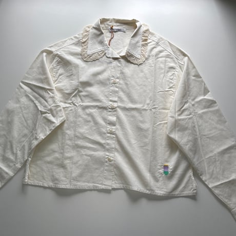【BOBO CHOSES ADULT 】Lace ending poplin shirt　M ,L